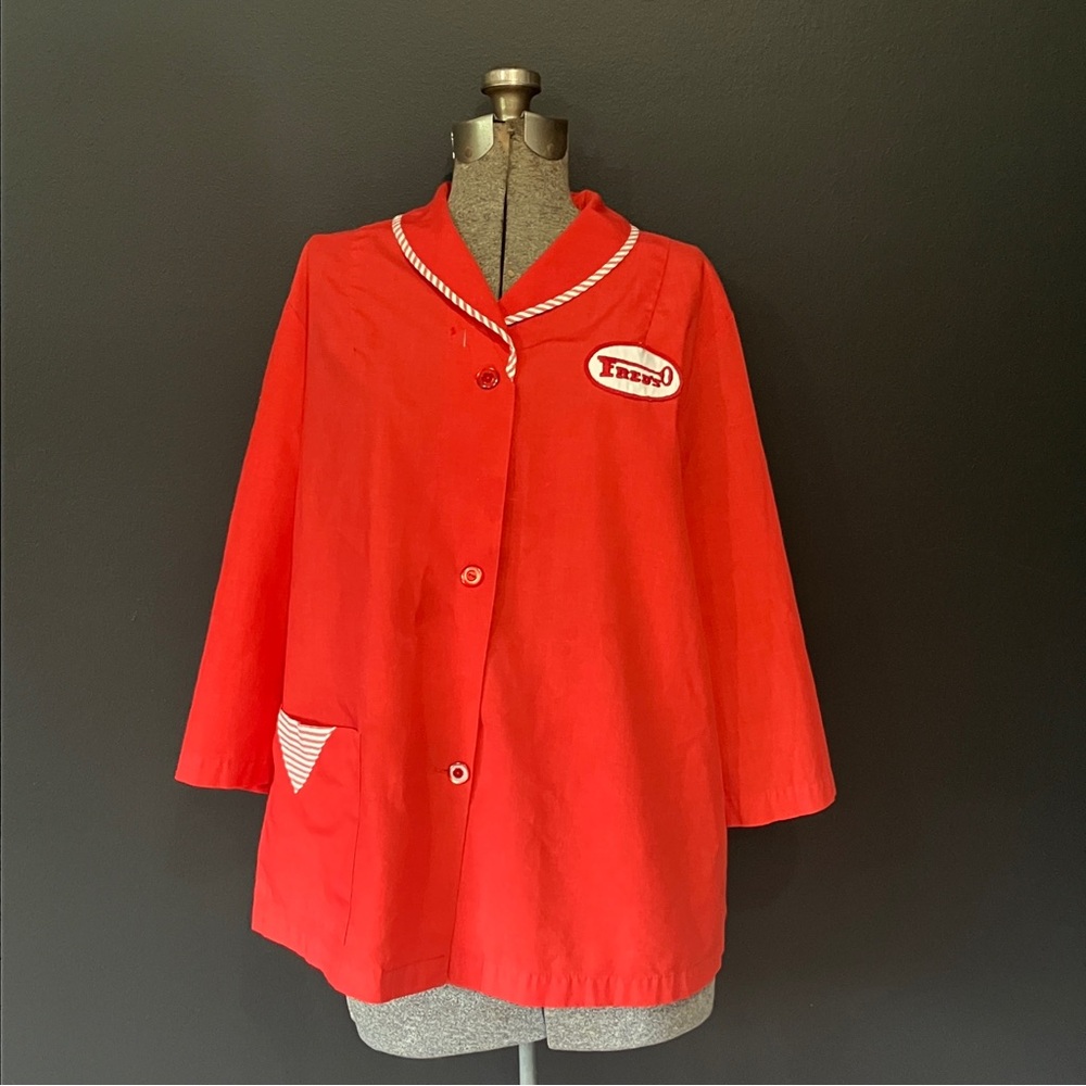 Rare Vintage 1960s-80s FRED'S Discount Store Employee Uniform Shirt Key Logo